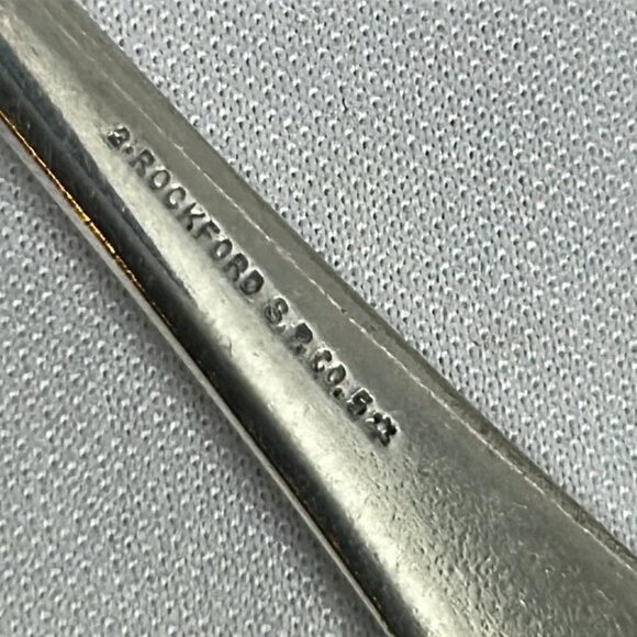Vintage Rockford Sugar Spoon Rockport Silverplate S. P. Co 5 Star Line Flowers - Picture 4 of 11